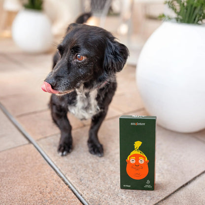 High-Quality Dog Poop Bags with Funny Faces, Unscented, Leak-Proof, 4 Rolls (60 Pieces), Ideal for Pet Owners, Convenient and Practical Supplies