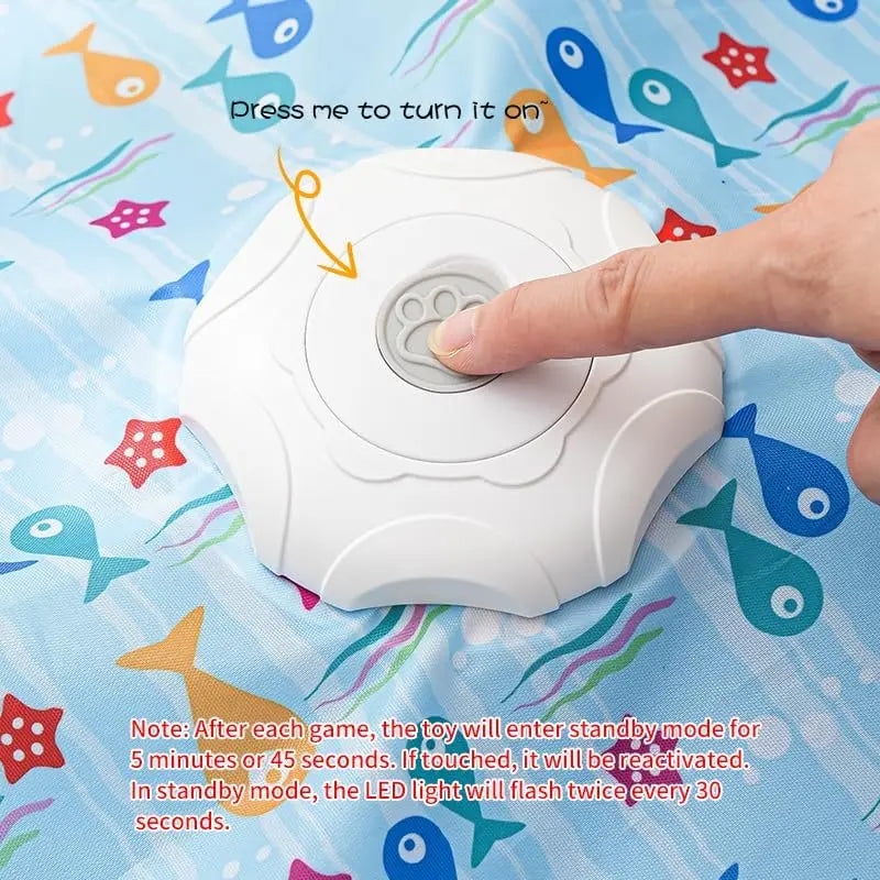 Interactive Unpredicatable Moving Feather Hunting Cat Toy with Real Mouse Squeaky, Hide and Seek Rechargeable Cat Toy for Bored Cat, Automatic Chargeable, Indoor Exercise & Boredom Relief for All Breeds Cats , Essential for Petlovers
