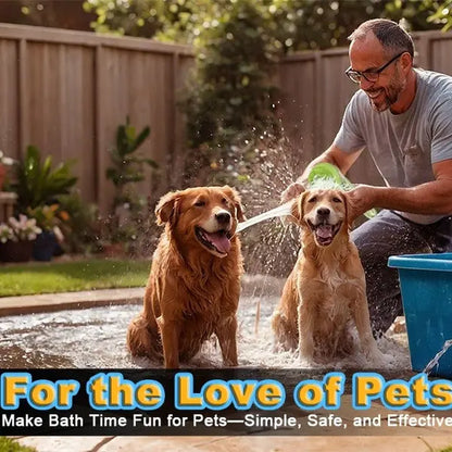 Pet Bath Brush 2 in 1 Dog Cat Bath Brush with Built-In Shampoo Dispenser Multi-Functional Dog Bath Brush for Long Short Haired Dogs Cats Shower Grooming Supplies Cleaner Tiktokshopspringglowup